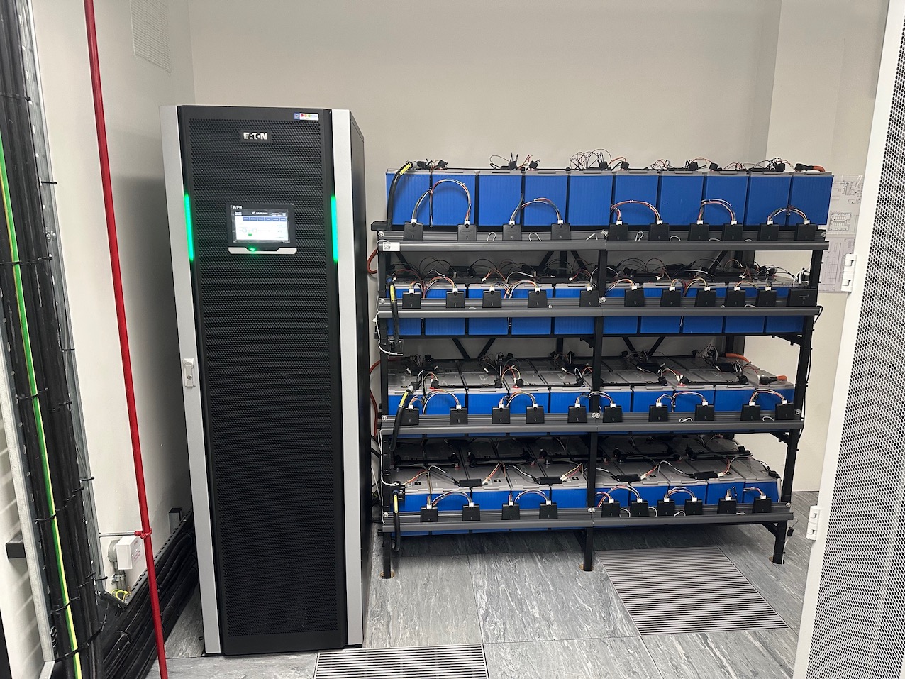 Image of a finished UPS and Battery installation project.
